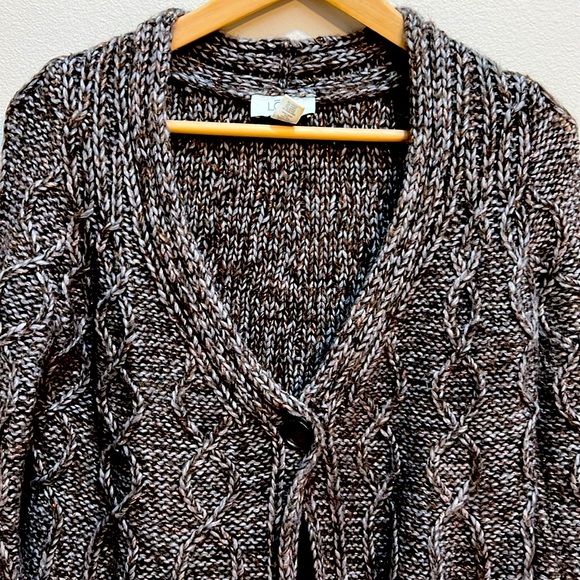 LOFT sequins gray cardigan with acrylic and wool - Picture 3 of 15